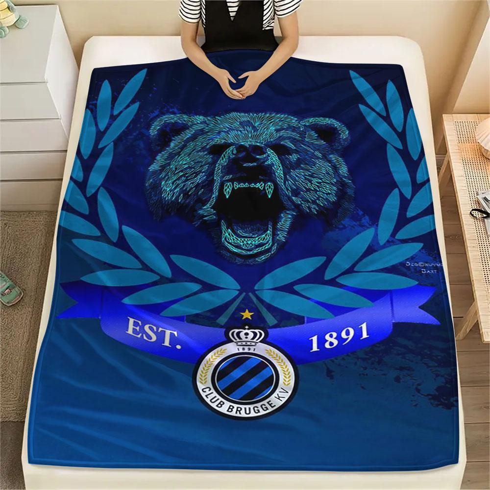 1PC Club Brugge K.V Patterned Flannel Blanket Suitable For All Seasons for Home Decor Warmth and Comfort Gifts Holiday Present