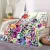 Soft, Cozy, Machine Washable Flannel Blanket with Vibrant Floral Design - Luxurious All-Season Blanket Perfect for Couch, Bed, o
