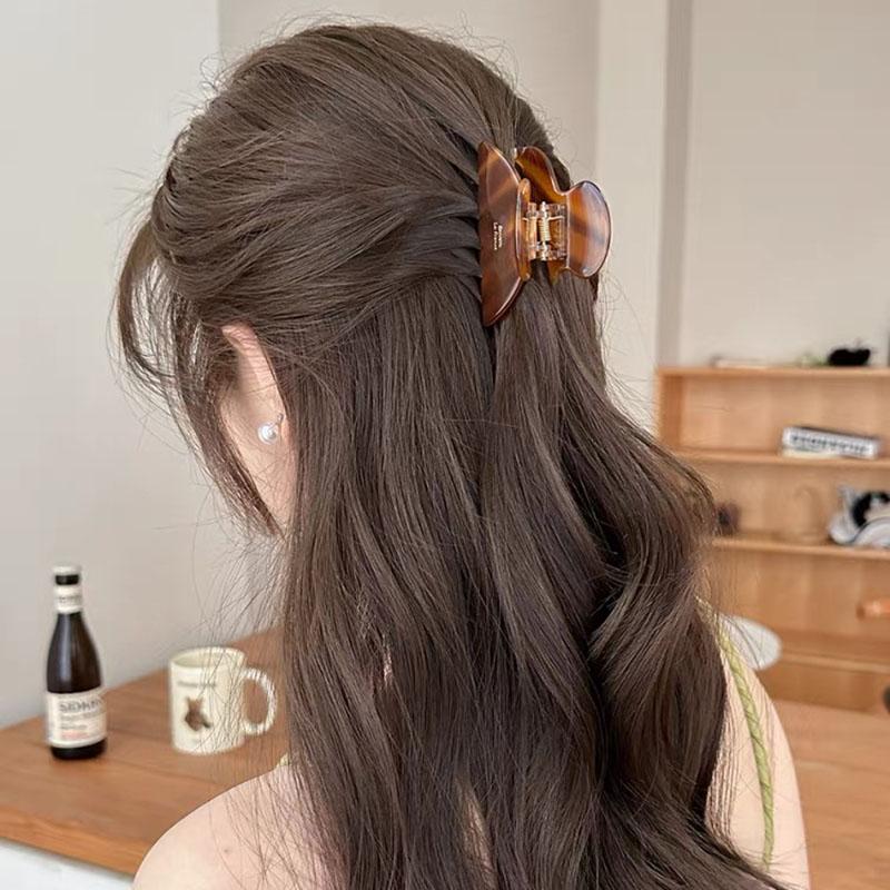 6.5cm Elegant Acetate Hair Claw Medium Size Sweet Hair Clip Crab Shark Clip for Women Hair Accessories Headwear