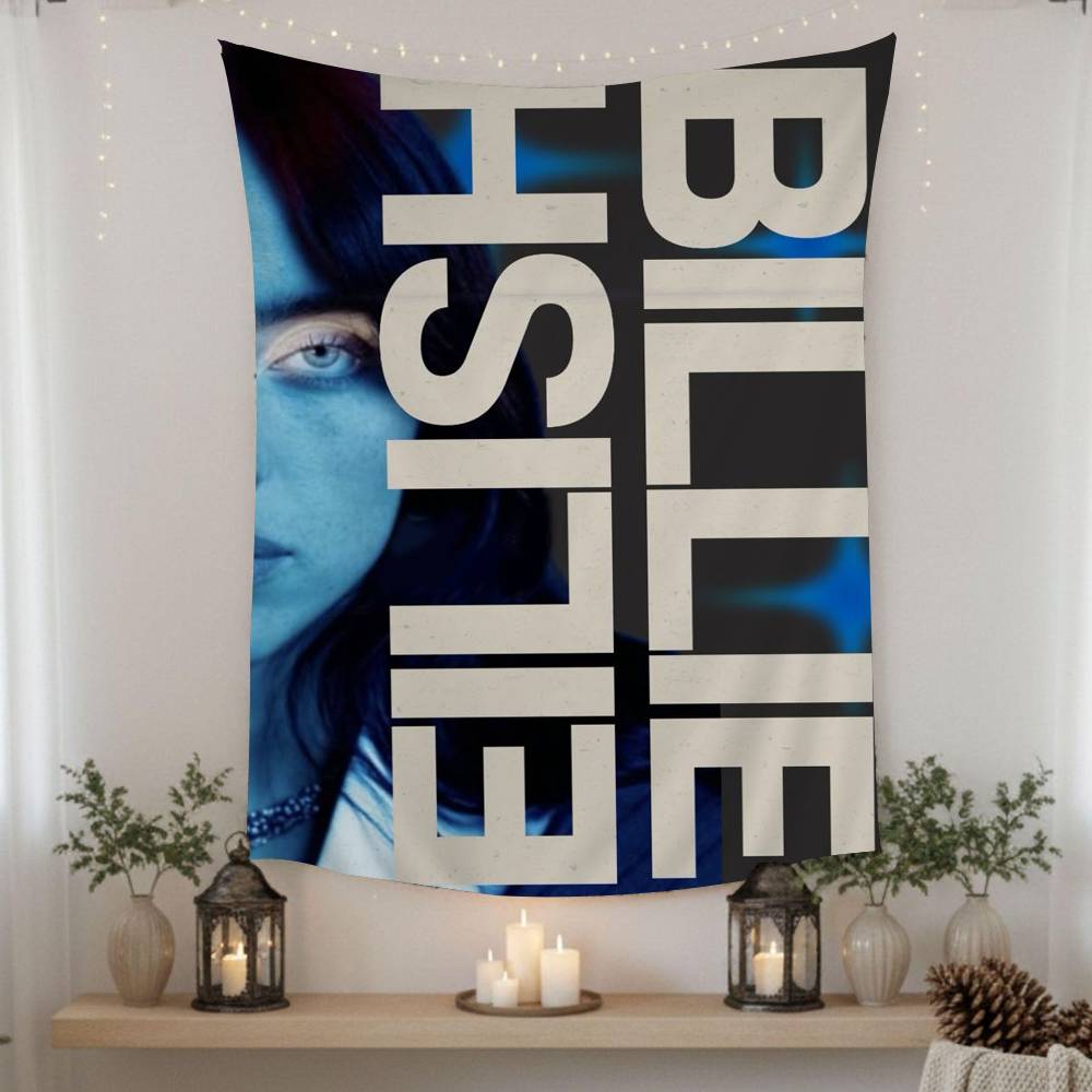 1pc Famous Singer BbillieS Singer Colorful Tapestry Wall Hanging Bohemian Wall Tapestries Mandala Wall Art Decor