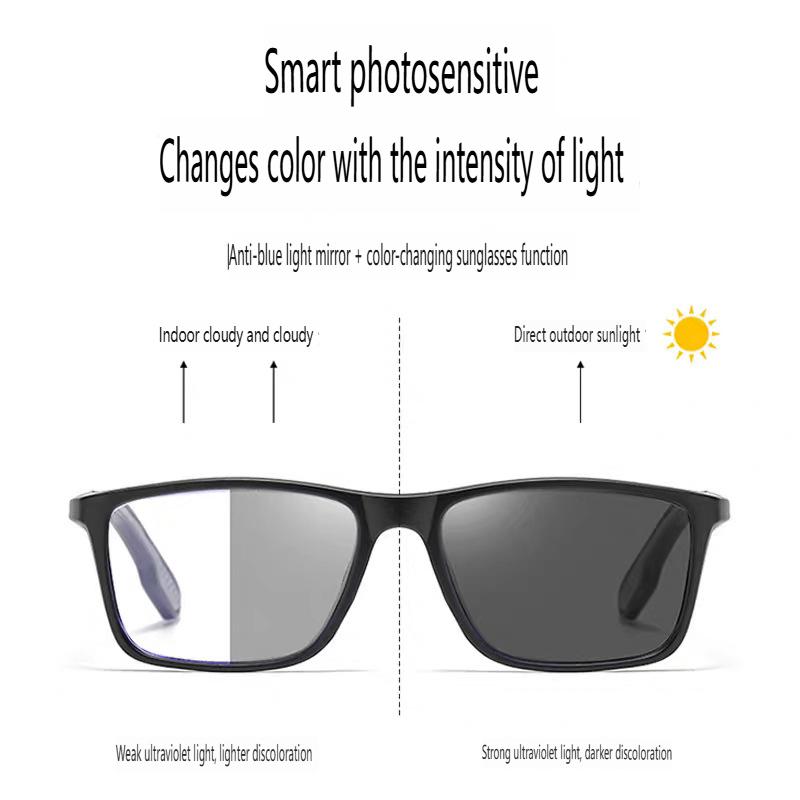 Fashion Photochromic Reading Glasses Men Presbyopia Hyperopia Sport Glasses Women Anti Blue Light Eyeglasses +1.0 +1.5 +2.0 +2.5