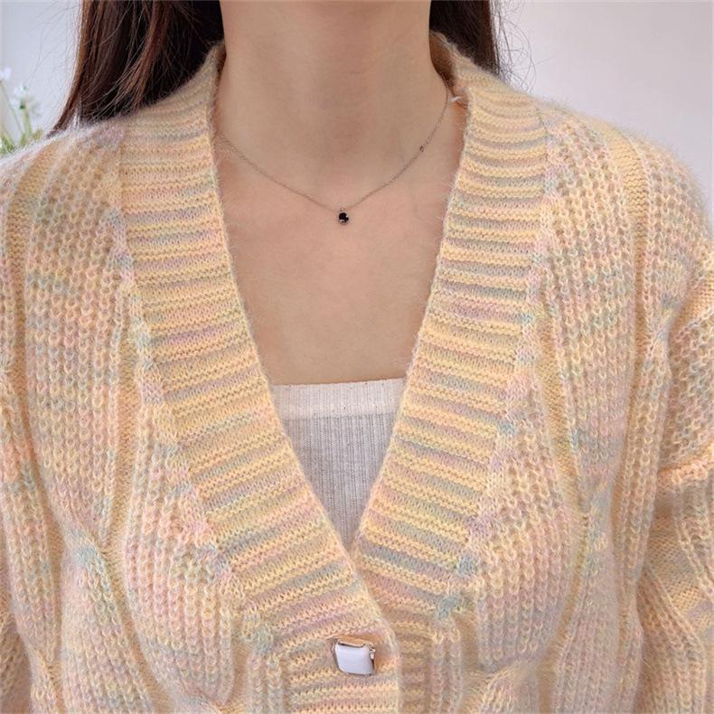 2024 Autumn Women's V-Neck Loose Knit Cardigan