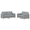 VidaXL Ensemble de canapés 2 pcs avec coussins Gris clair Tissu 3202086