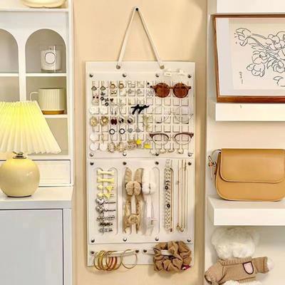Earrings Necklace Storage Hanger Large Capacity Simple Installation Multipurpose Wall-Mounted Hair Clip Hairband Holder