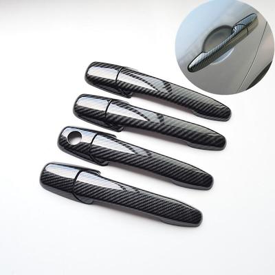 Para Mazda 3 2004 - 2009 Mazda 5 2006 - 2017 Mazda 6 2003 - 2015 Chrome Fibra de Carbono Carro Maçaneta Capa Guarnição Acessórios