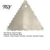 Cake Decorating Texture Tool Stainless Steel Scraper with Multi-faceted Sawtooth, Rectangle/Pentagon/Triangle/Semi-circle Shape Cream Multipurpose