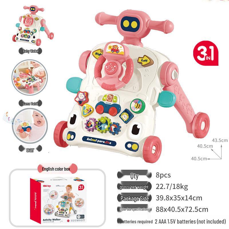 

Интерактивная игрушка-ходунки для малышей с музыкой, 6-18 месяцев, конструкция против опрокидывания