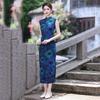 Blue sleeveless national style new Chinese Suzhou long cheongsam improved young 1011 new women's high sense summer