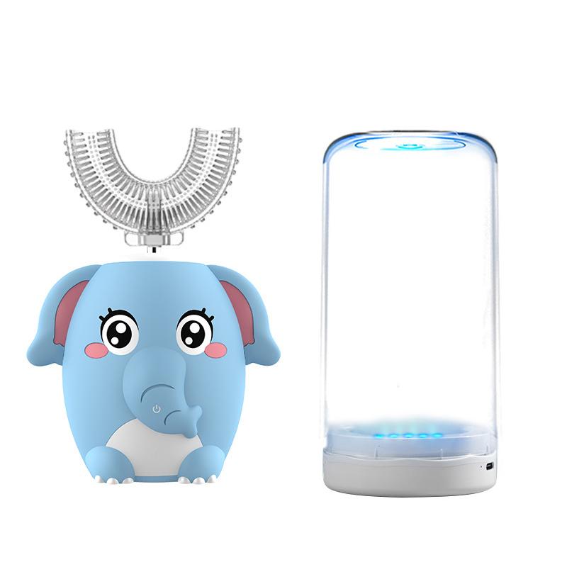 

Детская U-образная звуковая электрическая зубная щетка для детей, мультяшная, 360 градусов, автоматическая силиконовая зубная щетка, перезаряжаемая, умный таймер