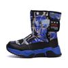 Botas de nieve para niños transfronterizas, zapatos de invierno de terciopelo y algodón para niños medianos y mayores, botas altas multicolores de algodón para niños grandes.