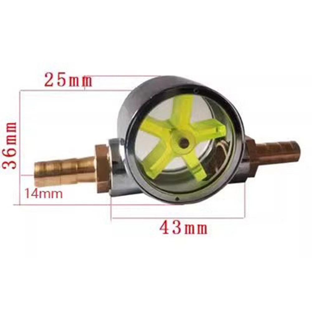 Water Flow Meter for CNC Router Spindle Cooling with Transparent Inspection Window and Precise Flow Indication Capability