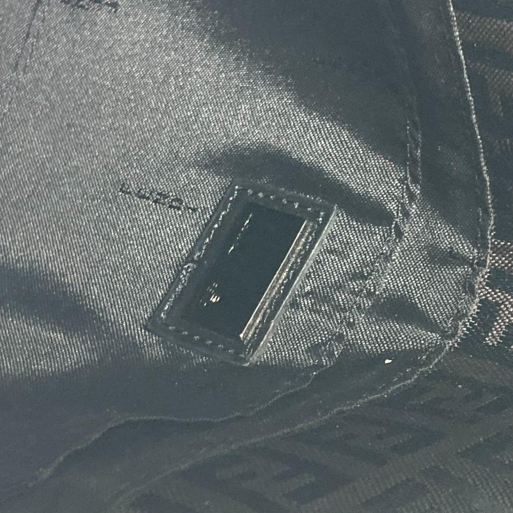 Fendi Zucchino Bag Flap Pochette Crossbody Shoulder Bag Canvas/Leather Black