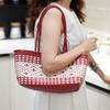 Hollow Out PVC Vegetable Basket Bag Bohemian Style Vacation Style Weave Bag Large Capacity Waterproof Beach Bag Bucket Bag