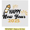 2025 New Year Patch for Clothing Iron-On Transfers for T-Shirt DIY Sticker Hello 2025 New Year Patch Heat Transfer Sticker