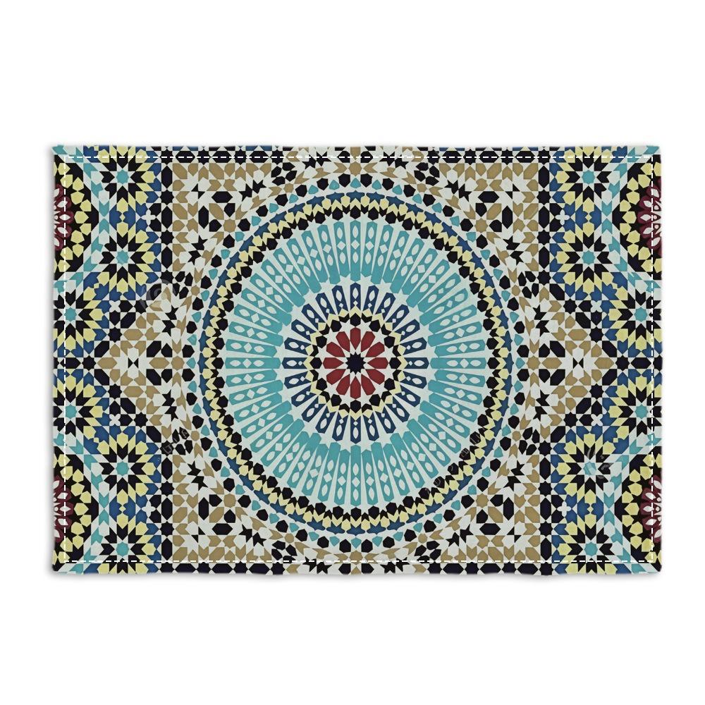 4/6/8 Stück Böhmische Geometrische Vintage Blumen Tischsets Retro Türkische Küche Kaffeetheken Tischmatten für Party Küche Esstisch