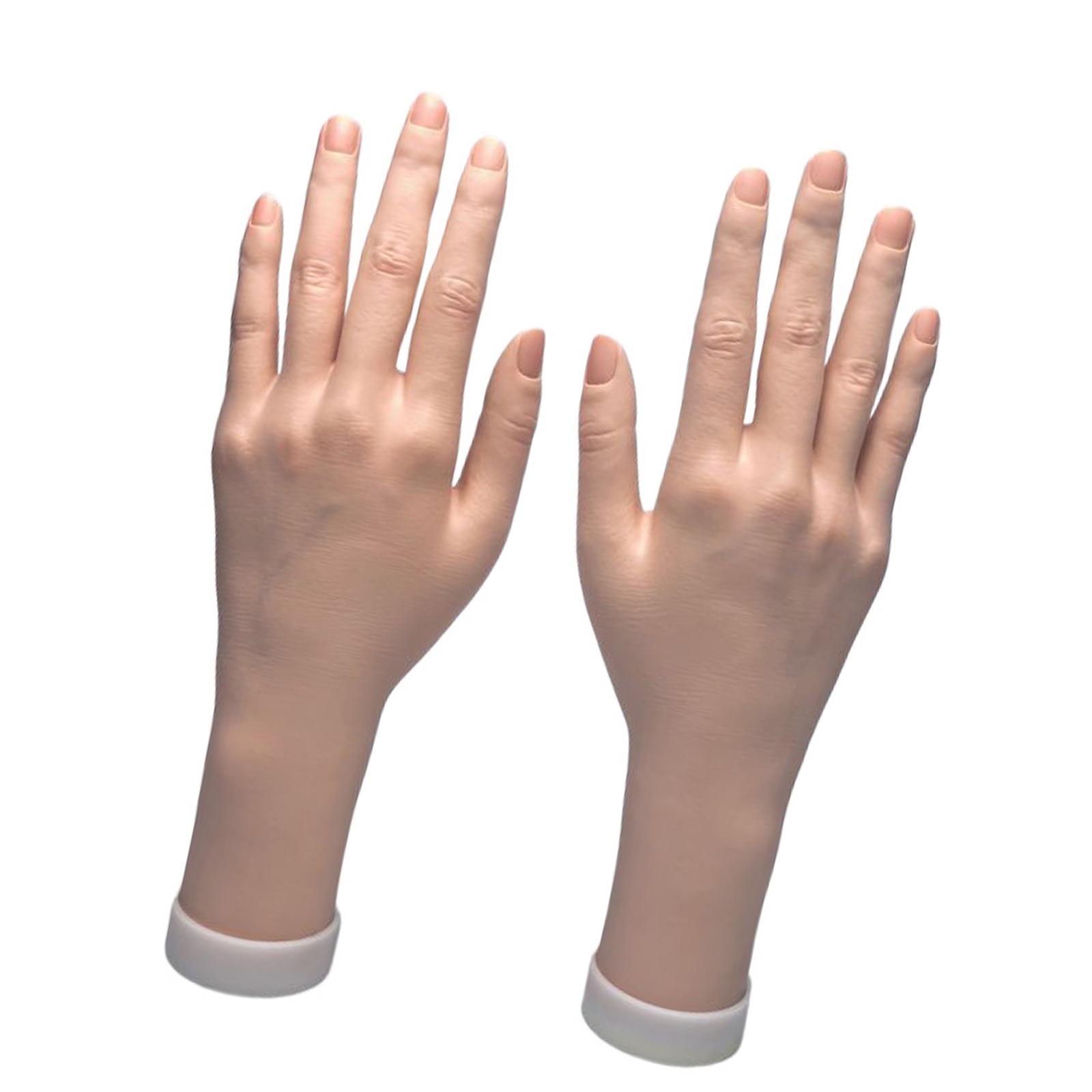 

Реалистичная гибкая рука-манекен для практики маникюра, рука для практики нейл-арта, подставка для украшений и реквизит для фотосъемки 5