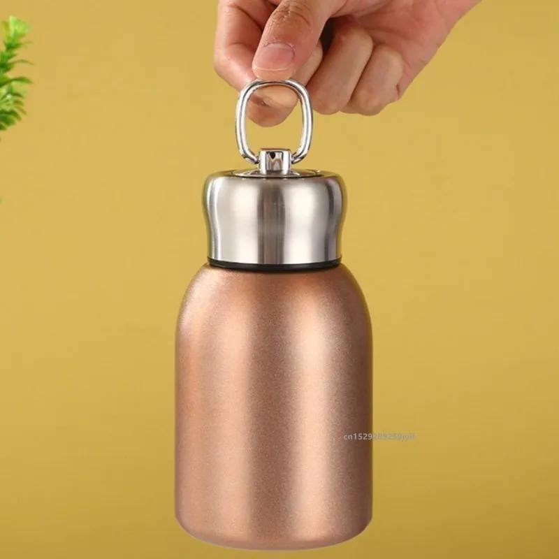 Mini Thermos Cup 300ml Pocket Cup Stainless Steel Thermal Coffee Mug Vacuum Flask Insulated Hot Water Bottle Kids Gift