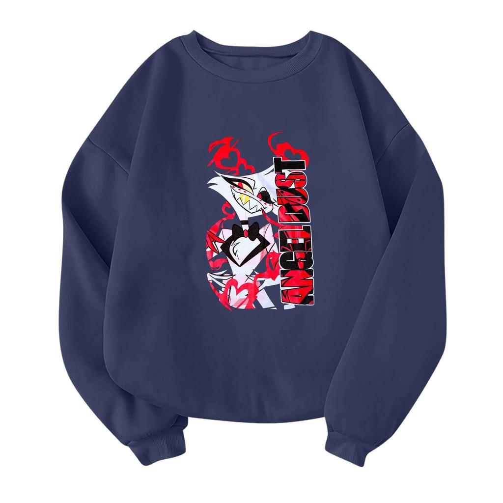 Children's Fashionable Lightweight Long-sleeved Round Neck Pullover With Pockets Printed Pullover