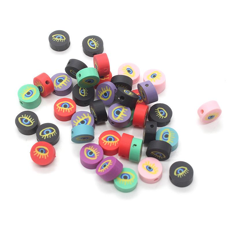 Soft Pottery Pieces Beaded Diy Mobile Phone Chain Accessories Loose Beads Smiley Face Letters Animal Fruit Mixed Soft Pottery