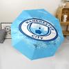 Manchester City Football Club Print Automatic Umbrella, 8 Rib Iron Frame, Plastic Handle, Suitable for Outdoor Travel &Daily , Ideal Gift