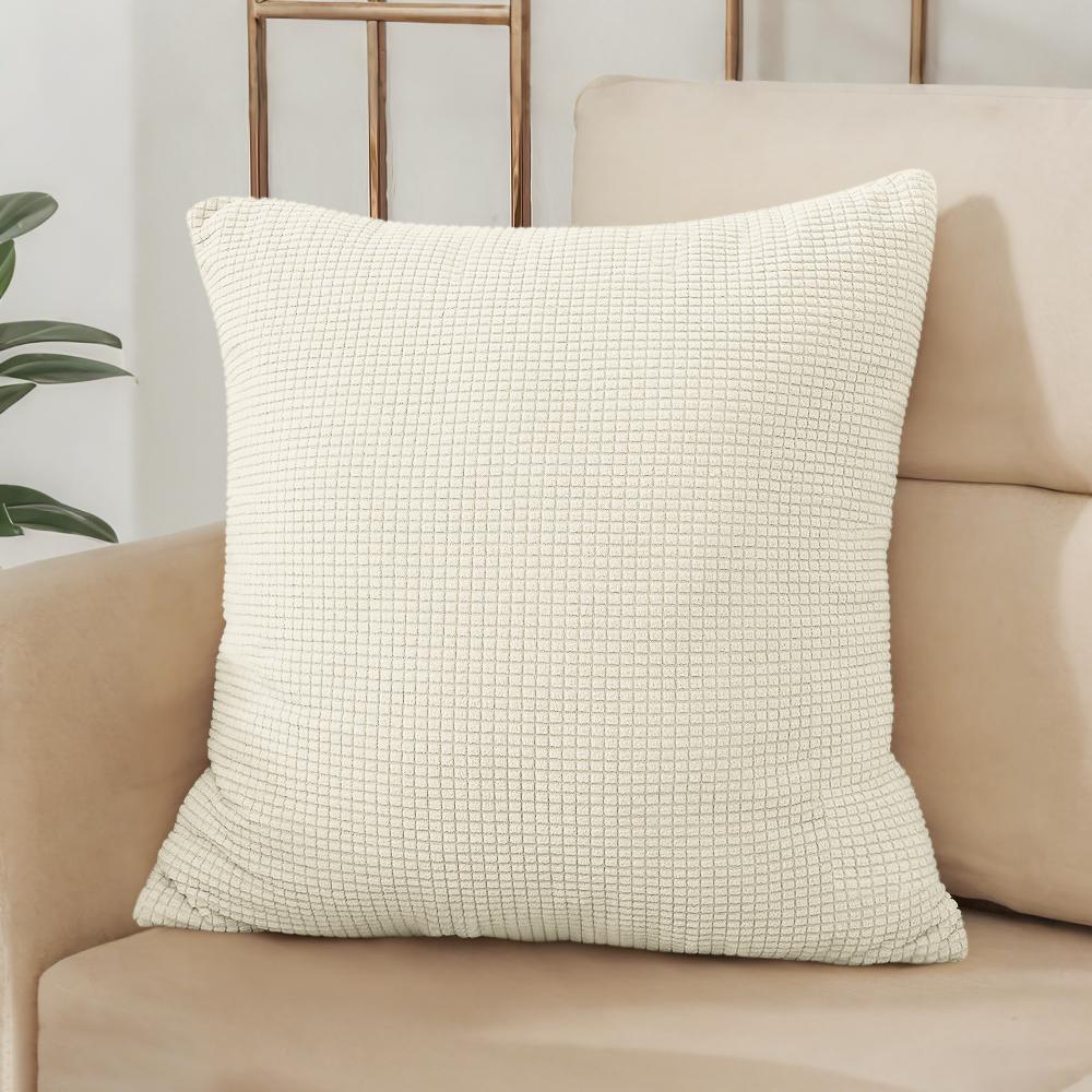 40x40 45x45 50x50 Housse de coussin Jacquard Couleur Unie pour Canapé Bureau Coussin lombaire Housse de coussin Décoration de Maison