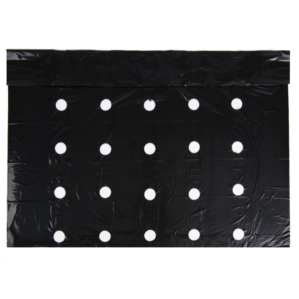 Breathable Perforated Plastic Mulch Film Pre-Punched Holes Black Weed Barrier  Disease Reduction