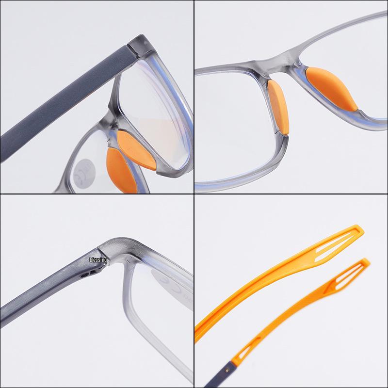 Unisex Color-Changing Square Reading Glasses with Anti-Blue Light & High-Definition Lenses for Middle-Aged and Elderly.