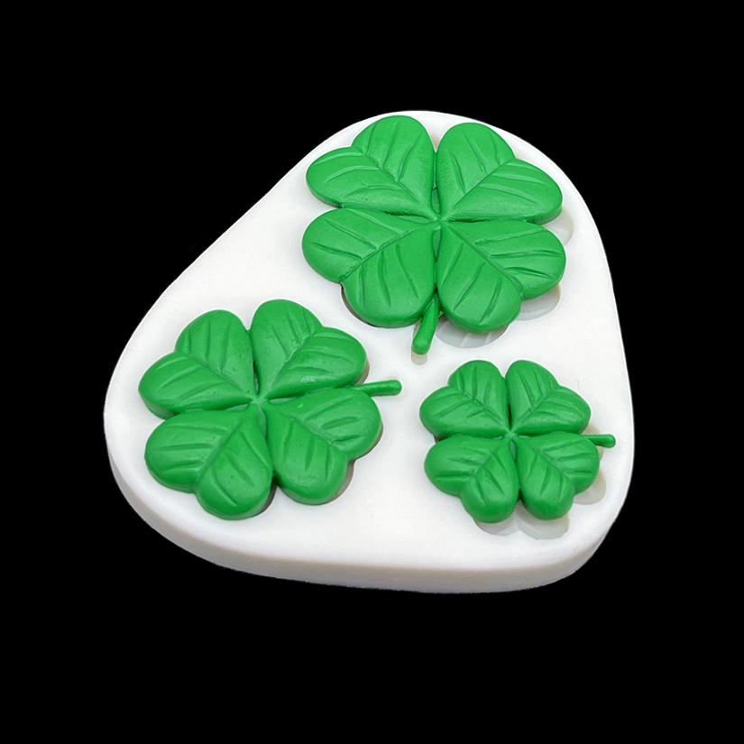 Shamrock Vierblättriges Kleeblatt St. St. Patrick's Day Silikonform Fondant Schokolade Sugarcraft Form Kuchen Dekorationswerkzeuge