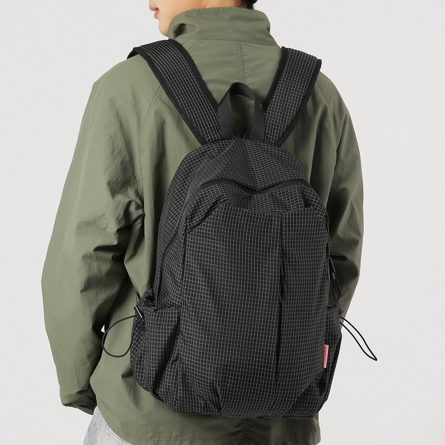 The Bags Family Unisex Kids Green School Bag Male College Students Solid Color Simple Large Capacity Backpack Female High School Students Outdoor Travel Backpack Mountaineering