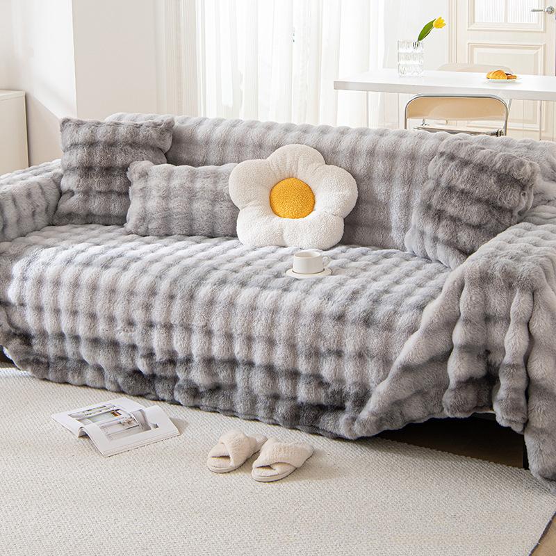 Winter Thickened Fleece Sofa Cover Cloth a Whole Full Covered Armrest Cover Towel Sofa Cover All-Inclusive Universal Seat Cushion