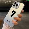 7 Basketball Jersey Number Pattern Phone Case For iPhone 15 14 13 12 11 Pro Max XS X XR 7 8 Plus Colored Silver Plated Cover