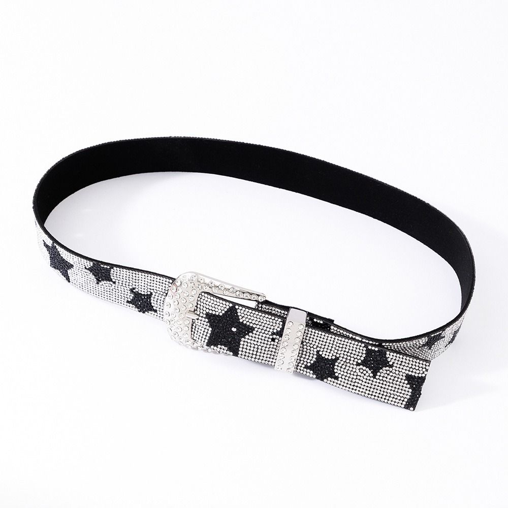 Bling Bling Sparkling Rhinestone Belt Vintage Waist Strap Fashion Trendy Waistband  For Women
