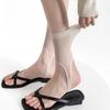 Modische Baumwoll-Beinwärmer Unifarbene Atmungsaktive Trittsocken Dünne Dehnbare Wadenstrümpfe Sommer