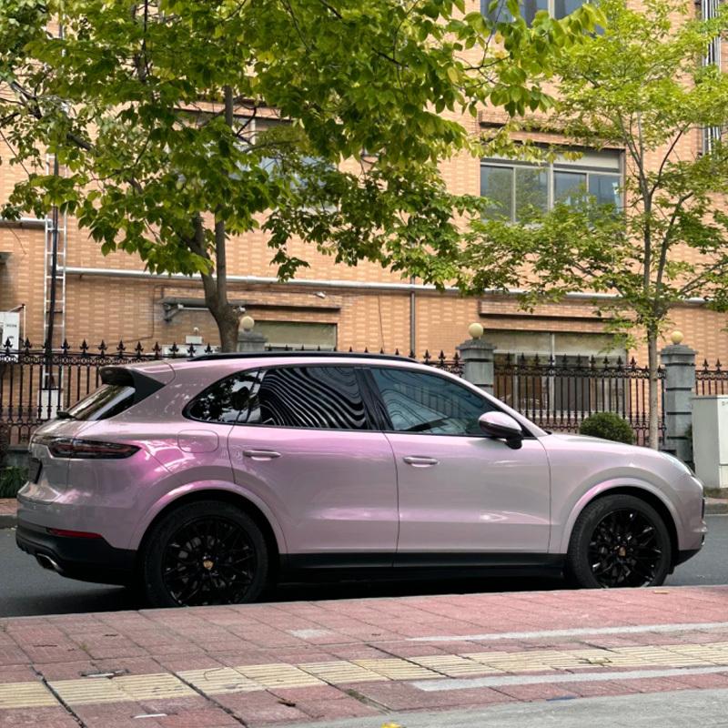 Gloss Chameleon Vinyl Wrap Film Grey to Red Color Shift Self Adhesive Decal Sticker Car Wrapping Foil Air Release