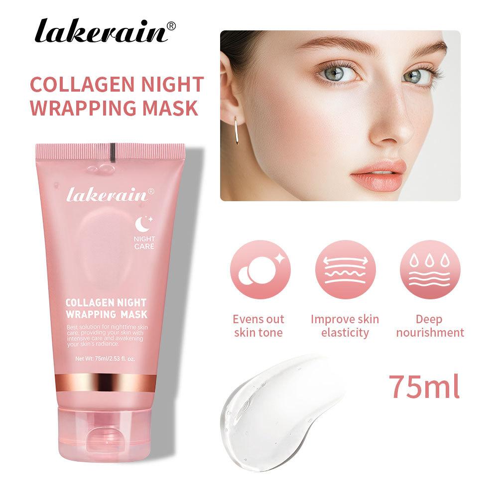 Collagen Smear Tear Mask Feuchtigkeitsspendende und feuchtigkeitsspendende Maske für empfindliche Haut, abendliche Hautpflegemaske, zarte, porenverengende Lifting-Maske