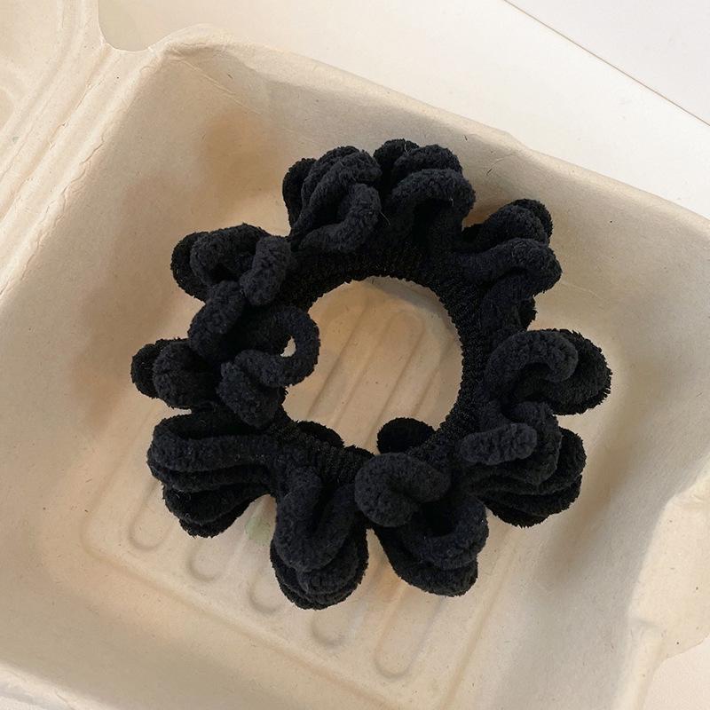 2025 Koreanischer Dongdaemun Flauschiger Haargummi Damen Breitrand Gekräuselt Temperament Haarband