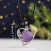 Minimalist Natural Stone Heart Pendant Necklace - Trendy Valentine's Gift for Her