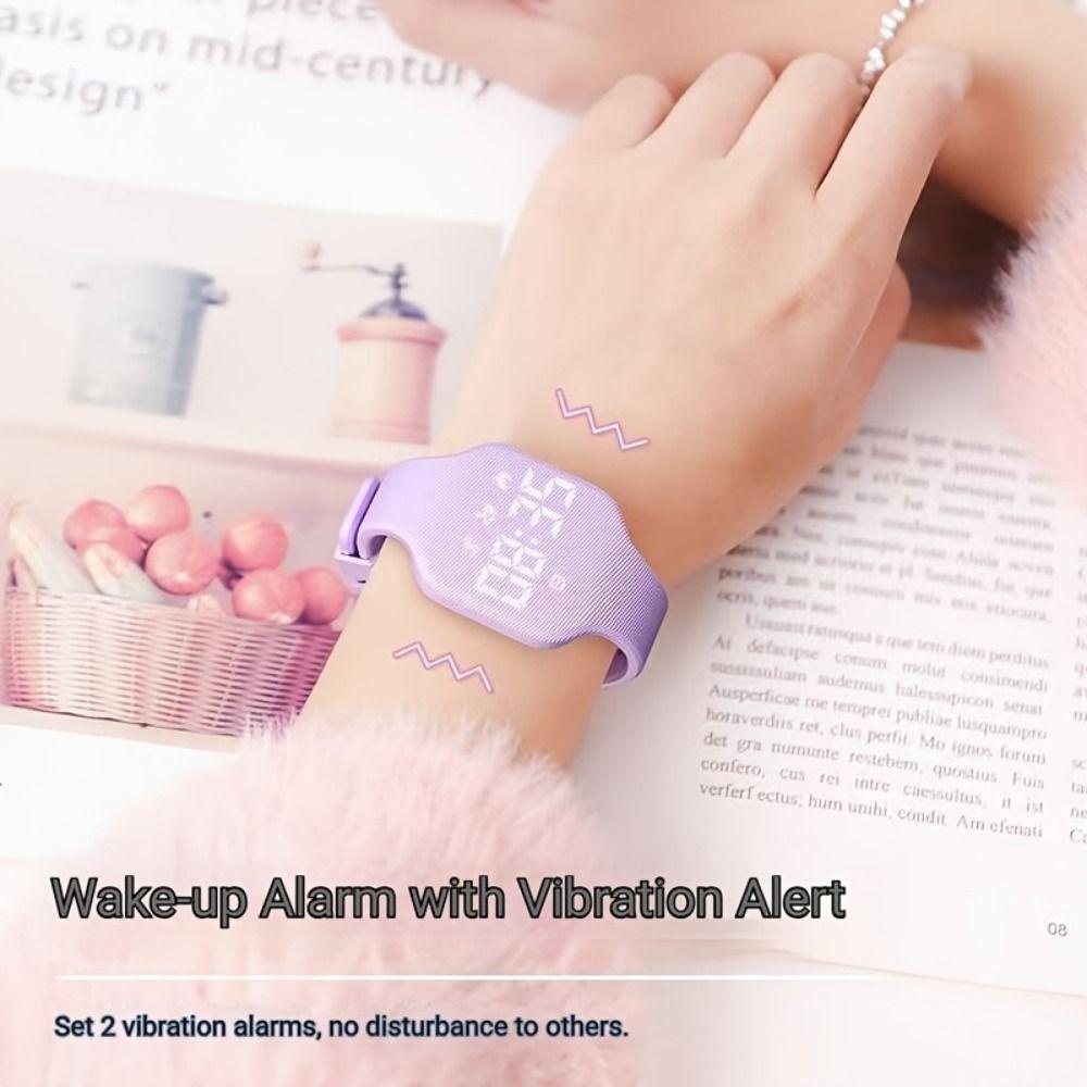 LED Digitales Smart-Silikon-Armband für Kinder mit Lauf-Schrittzähler Stilles Armband Kinder