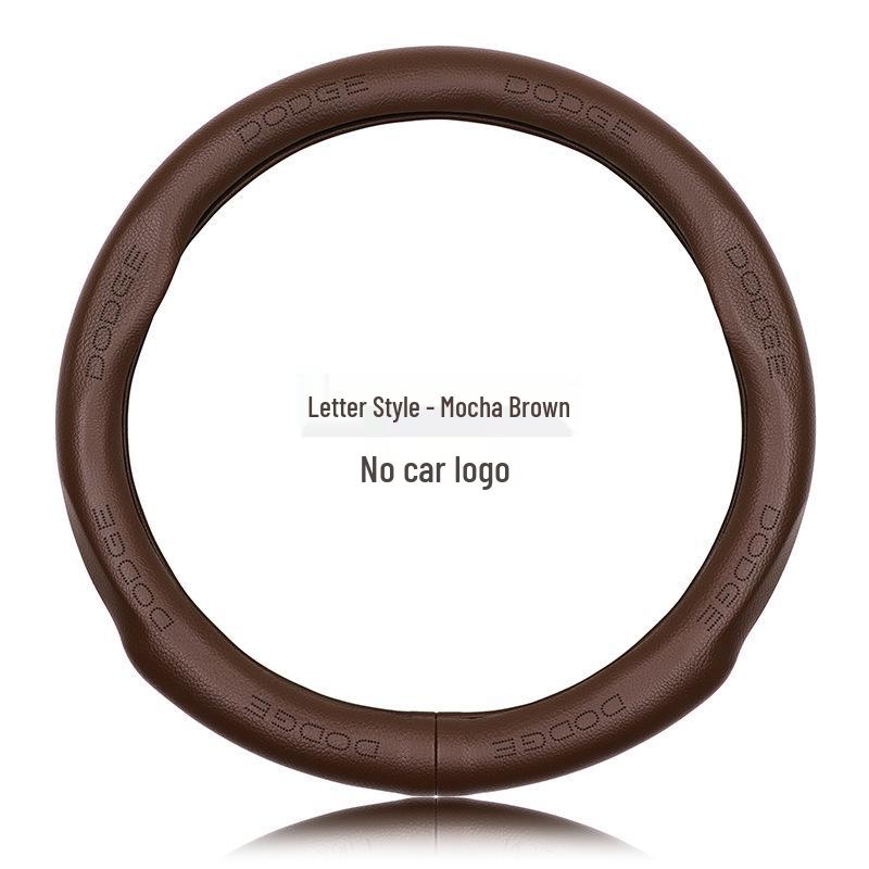 Genuine Leather Steering Wheel Cover for Dodge: Journey, Caliber, Avenger, Ram, Sebring, Challenger
