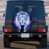 Car Tire Cover, 2D Flat Printing, 1pc Per Pack, Outdoor Equipment Tire Cover, Lion Pattern Design, Made Of Multifunctional Fabri