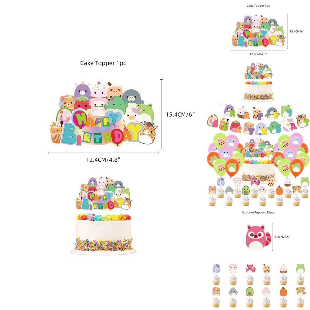 Squishmallows Theme Birthday Party Decorations Balloons Cake Toppers And Banner