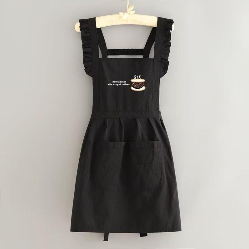 Korean Style Dress Aprons Waterproof Working Clothes New Painting Apron  for Women Girl