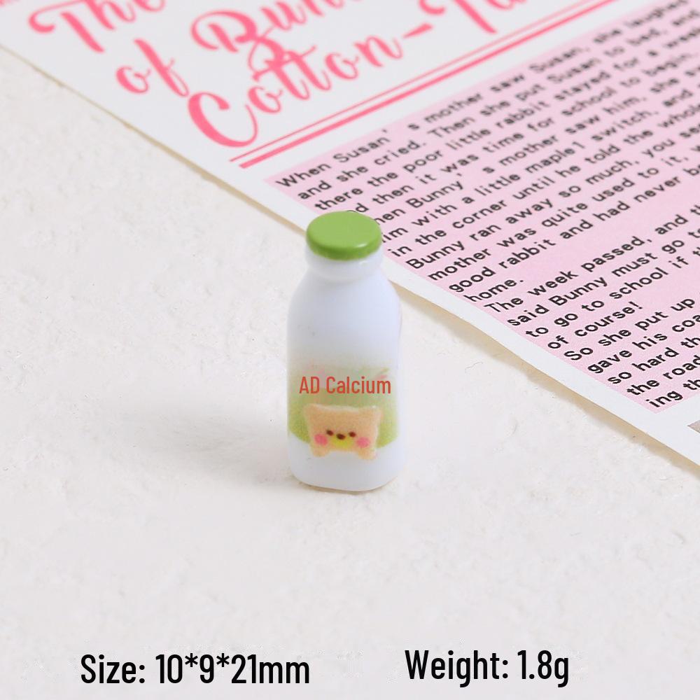 

3D Медведь Молоко Мультфильм Смола Ручной Работы Заколка Материал Аксессуары зелёный