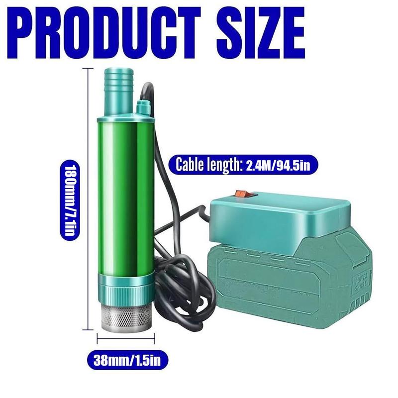 Electric Car Pump 38mm – Cordless Lithium Battery Transfer Pump for Diesel, Fuel, Water & Oil, 60L/min