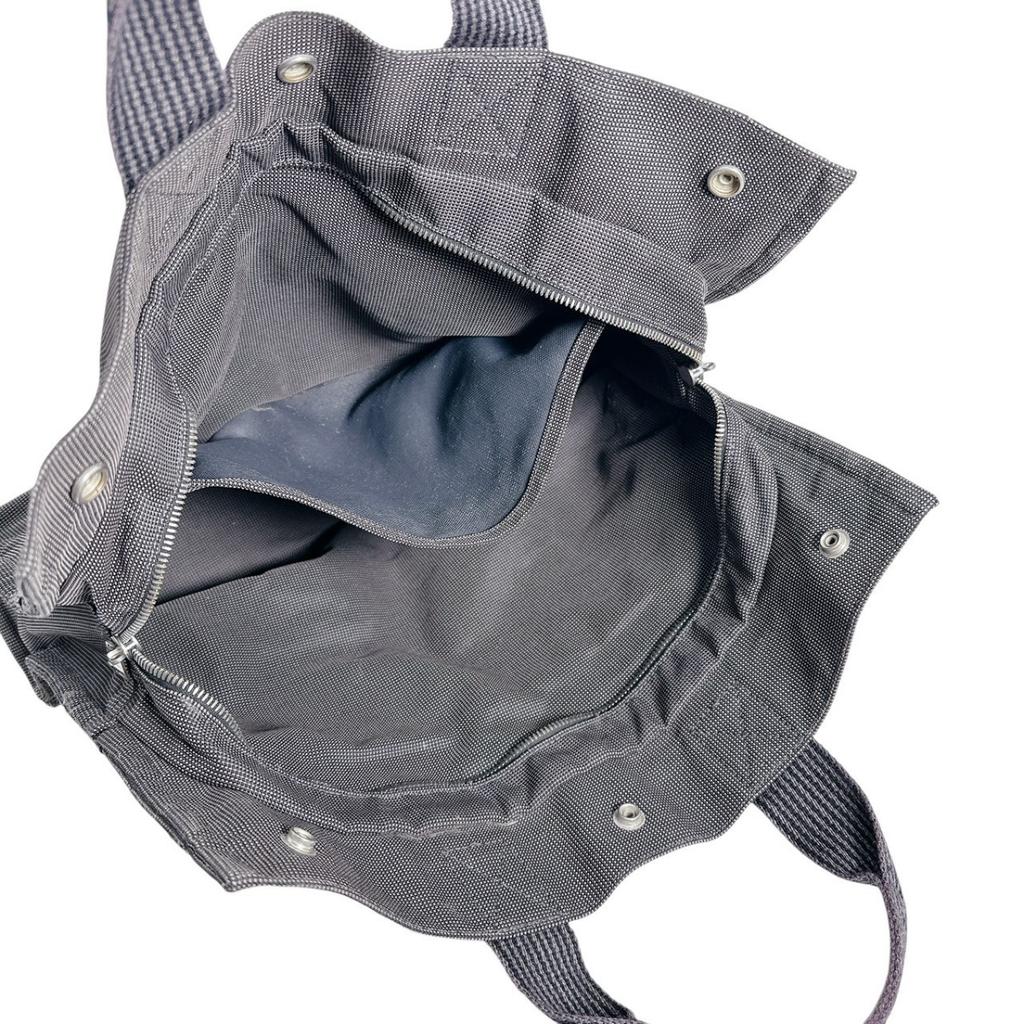 HERMES Her Line Tote MM Tote Bag Hand Bag canvas gray Used