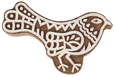 IBA Indianbeautifulart Textile Printing Block Bird Hand Carved Wooden Stamp Wood Block Printing Textile Stamps For Fabric  Pottery