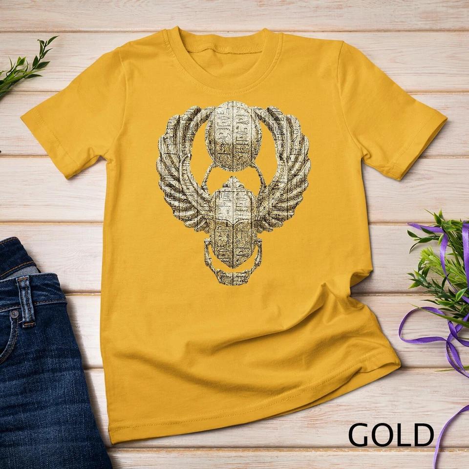 Egyptian Winged Scarab Beetle T-Shirt Unisex T-shirt 3 S