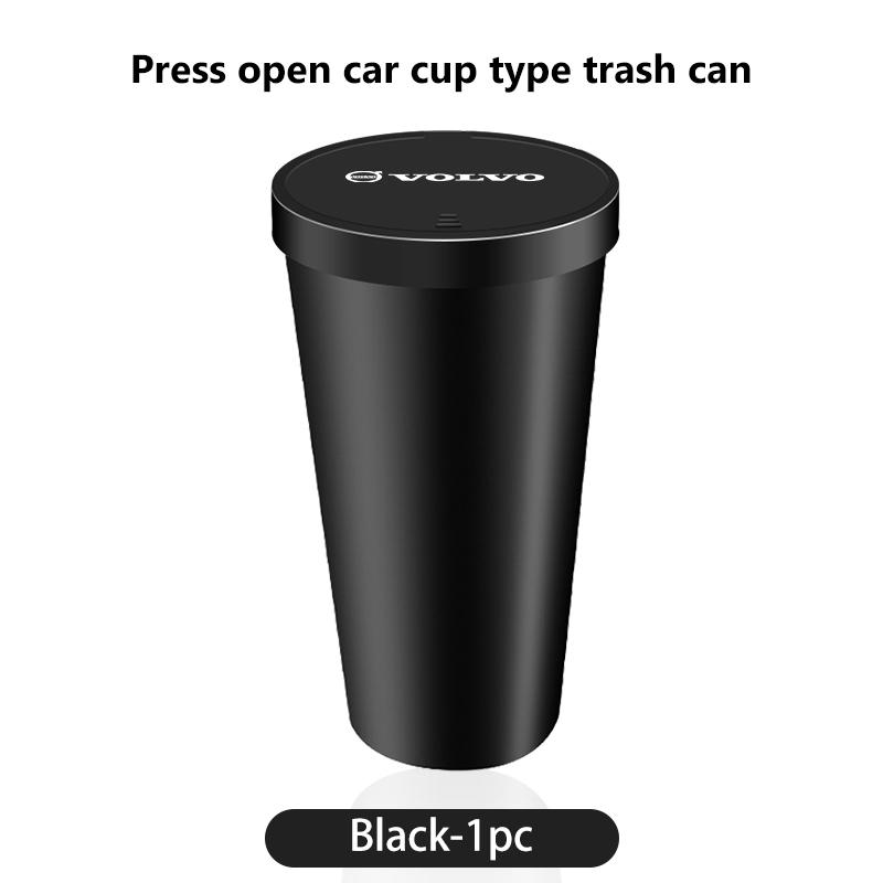 Car Storage Trash Can Cup Holder Press Type ABS Garbage Bin For Volvo V60 V50 V40 S80 S60 S90 C40 XC40 V70 XC70 XC60 XC90 JG0