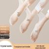 Women's Ultra-Thin Transparent Non-Slip Crystal Stockings - Seamless, Snag-Resistant, Invisible Mid-Tube Socks