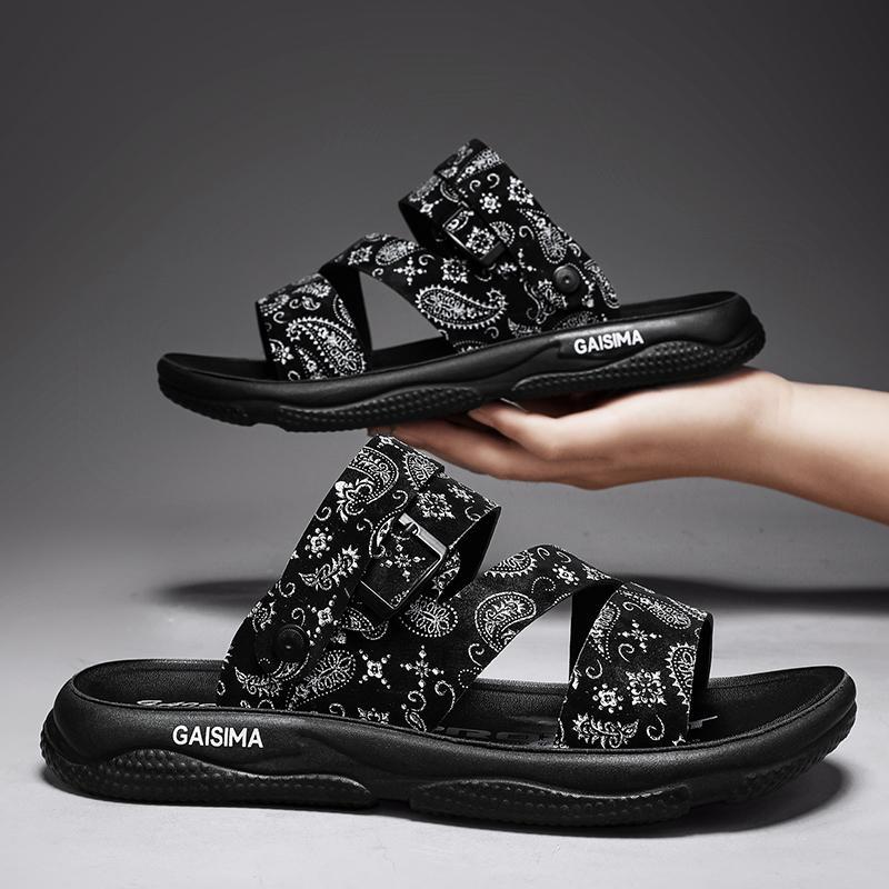 Summer new two wear cool slippers Korean version of fashion casual men's sandals wear large size versatile trend men's drag